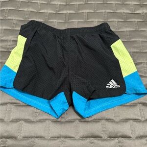 Adidas Black and Blue Athletic Shorts